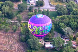 View from Balloon flying near Rio Grande in Alququerque, NM